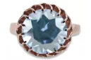 Aquamarine Original Vintage 14K Rose Gold Ring Vintage style vrc035r